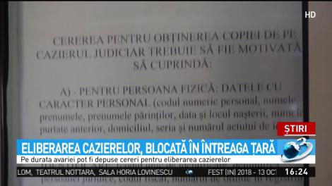 Eliberarea cazierelor, blocată &icirc;n &icirc;ntreaga ţară
