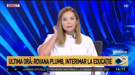 Rovana Plumb, interimar la Educaţie