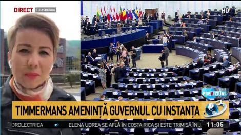 Premierul Dăncilă, discuţii cu Timmermans. Sabina Iosub vine cu detalii de la Strasbourg