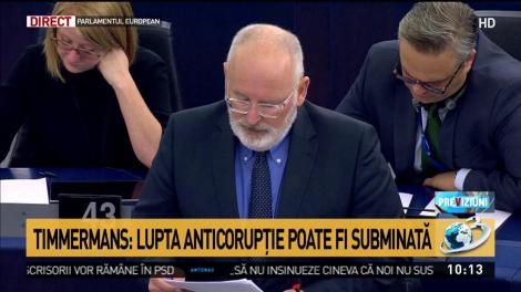Timmermans atacă Parlamentul României: Lucrurile merg înapoi