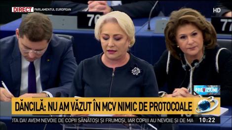 Discursul Vioricăi Dăncilă, în Parlamentul European
