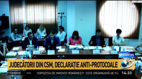 Judecătorii din CSM, declarație anti-protocoale