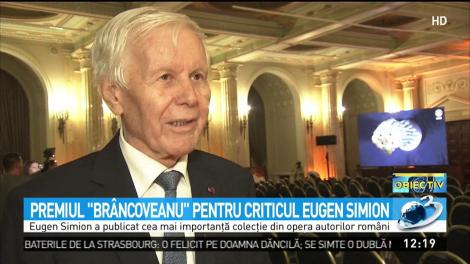 Premiul ''Br&acirc;ncoveanu'' pentru criticul Eugen Simion