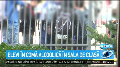 Elevi &icirc;n comă alcoolică &icirc;n sala de clasă