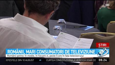 Rom&acirc;nii, mari consumatori de televiziune