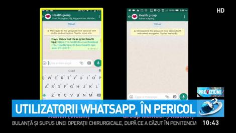 Utilizatorii Whatsapp, &icirc;n pericol