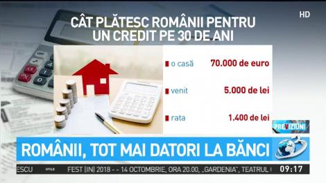 Rom&acirc;nii, tot mai datori la bănci