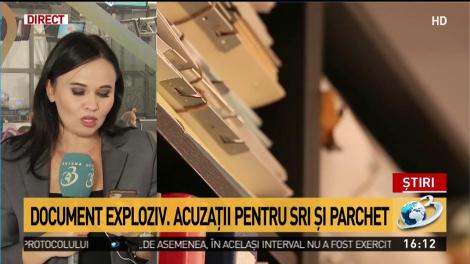 Document exploziv. Acuzaţii pentru SRI şi Parchet