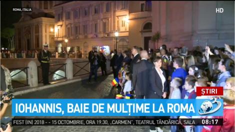 Iohannis, baie de mulţime la Roma