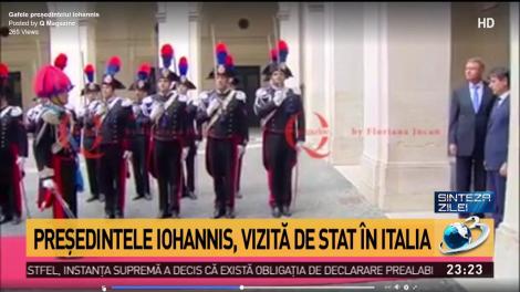 Klaus Iohannis, gafă în timpul vizitei din Italia