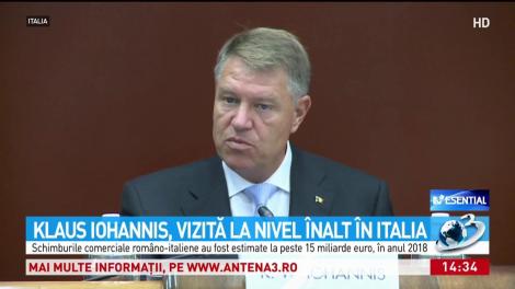 Iohannis, întâlnire cu antreprenorii din Italia