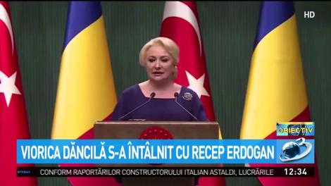 Viorica Dăncilă s-a întâlnit cu Recep Erdogan