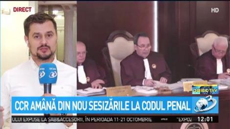 CCR am&acirc;nă din nou sesizările la Codul Penal