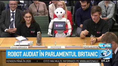 Robot audiat în Parlamentul Britanic