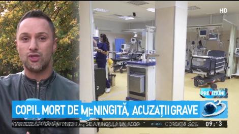 Copil mort de meningită, acuzaţii grave