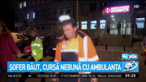 Şofer băut, cursă nebună cu ambulanţa