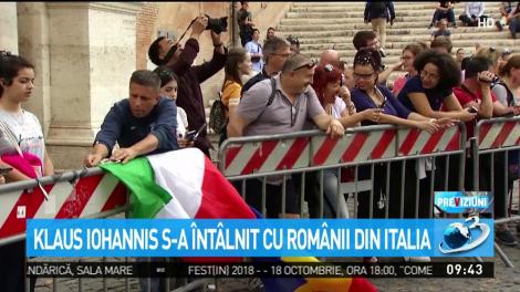 Klaus Iohannis s-a întâlnit cu românii din Italia