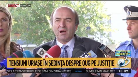 Tensiuni uriaşe &icirc;n şedinţa despre OUG pe justiţie