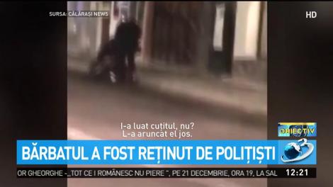 Panică &icirc;n Călărași. Un bărbat băut ameninţa trecătorii cu un cuţit