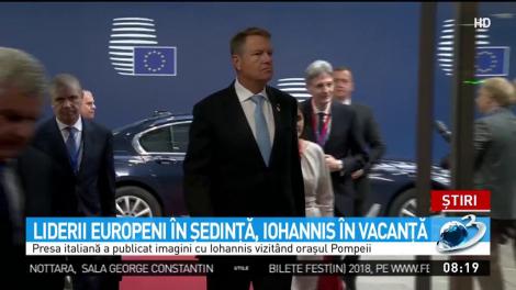 Liderii europeni în şedinţă, Iohannis în vaca