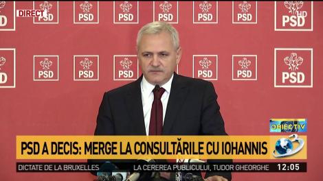 Liviu Dragnea, despre solicitarea lui Klaus Iohannis: &bdquo;&Icirc;n cadrul BPN, am decis să mergem la Cotroceni&rdquo;