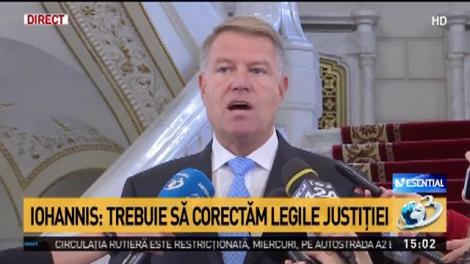 Încep consultările de la Cotroceni, pe tema legilor Justiției. Klaus Iohannis: Legile trebuie regândite