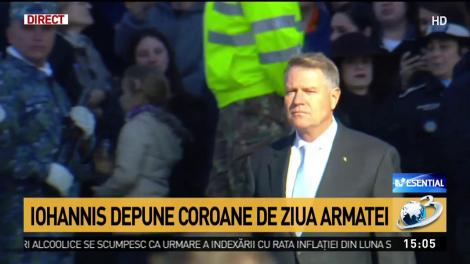 Klaus Iohannis și Viorica Dăncilă depun coroane la Ziua Armatei