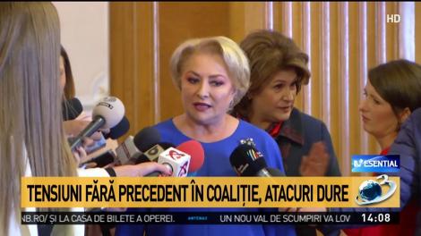 Tensiuni fără precedent &icirc;n coaliție.&nbsp;Dăncilă, după declarațiile lui Tăriceanu referitoare la&nbsp;președinția Consiliului UE: Se referea la dezbinarea din societate