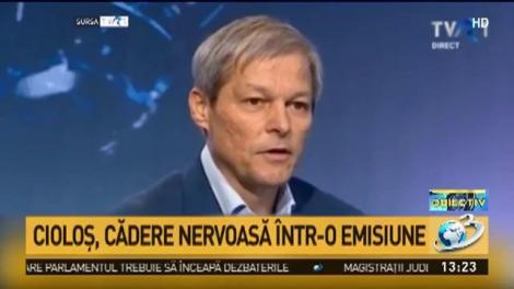 Dacian Cioloş a ridicat vocea la un moderator