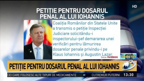 Petiţie pentru dosarul penal al lui Iohannis