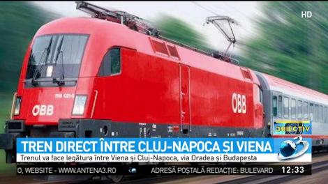 Tren direct &icirc;ntre Cluj-Napoca şi Viena