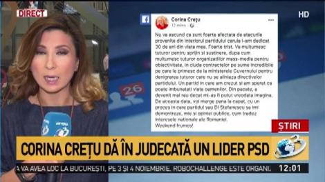 Scandal uriaș în PSD. Corina Crețu dă în judecată un lider al partidului