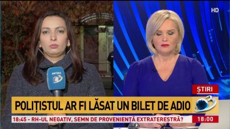 Polițistul a lăsat și un bilet de adio