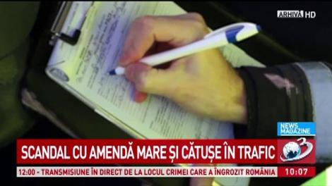 Scandal uriaș &icirc;n trafic! Un bărbat a fost luat cu cătușe de polițiști