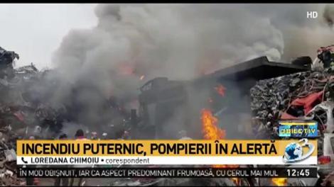 Incendiu puternic la marginea Craiovei