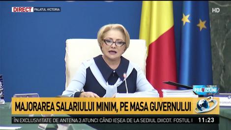 Ședință de Guvern. Premierul Viorica Dăncilă, despre majorarea salariului minim