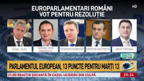 Parlamentul European, 13 puncte pentru marţi 13