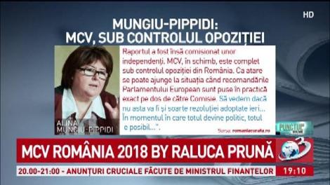 Alina Mungiu: „MCV, sub controlul Opoziției”