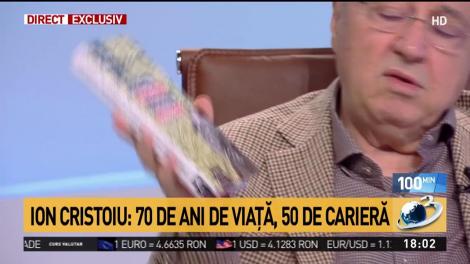 Moment inedit &icirc;n platoul Antena 3. Ion Cristoiu, 70 de ani de viață, 50 de carieră