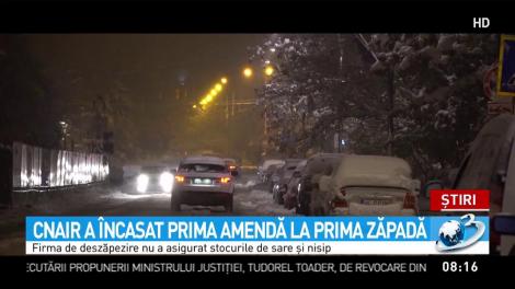 Compania Naţională de Drumuri a primit amendă &icirc;ncă de la prima zăpadă