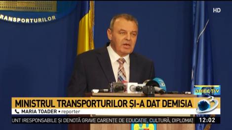 Ministrul Transporturilor, Lucian Şova, a demisionat: &bdquo;Sunt un om de onoare&rdquo;