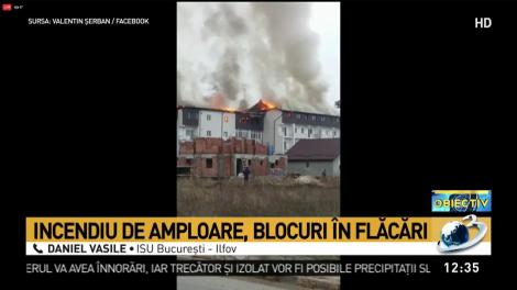 Incendiu la Chiajna. 20 de autospeciale trimise la fața locului
