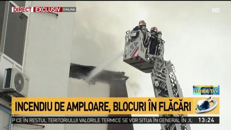 Pompierii &icirc;ncearcă să stingă incendiul din comuna Chiajna. &Icirc;n zonă nu sunt hidranţi