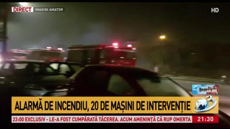 Alarmă de incendiu în Capitală! 20 de mașini de intervenție au fost mobilizate