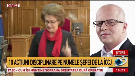 Zece acțiuni disciplinare pe numele șefei ICCJ