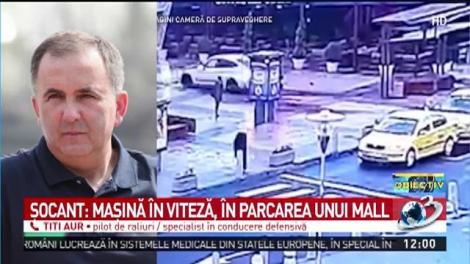 Video! Imagini de groază filmate în parcarea unui mall din Capitală! Șoferul teribilist al unui bolid spulberă tot în jurul său!
