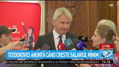 Teodorovici anunţă când creşte salariul minim