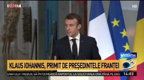 Klaus Iohannis, primit de Emmanuel Macron. Cei doi lideri semnează Parteneriatul Strategic dintre Rom&acirc;nia şi Franţa
