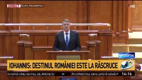 Klaus Iohannis atacă majoritatea PSD-ALDE &icirc;n Parlament: Ascultați vocea rom&acirc;nilor, recuplați-vă la interesele naționale