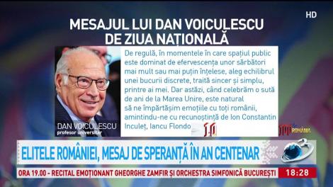 Mesajul lui Dan Voiculescu de Ziua Naţională